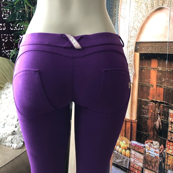 Freddy WR.UP  purple skinny low pants. Sz is US 8 - Picture 4 of 6